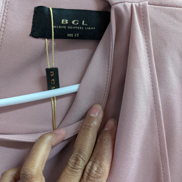 Elegant Pink Wrap Dress - Picture 2 of 3